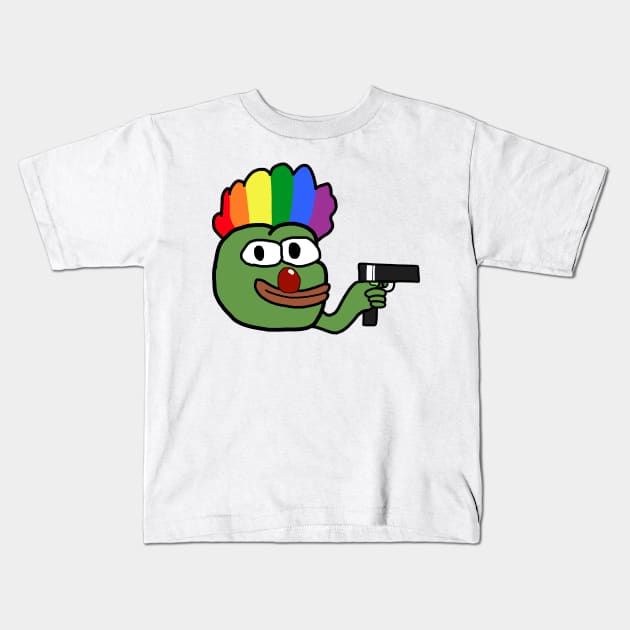 Belle Delphine's Clown Pepe The Frog Kids T-Shirt by artsylab